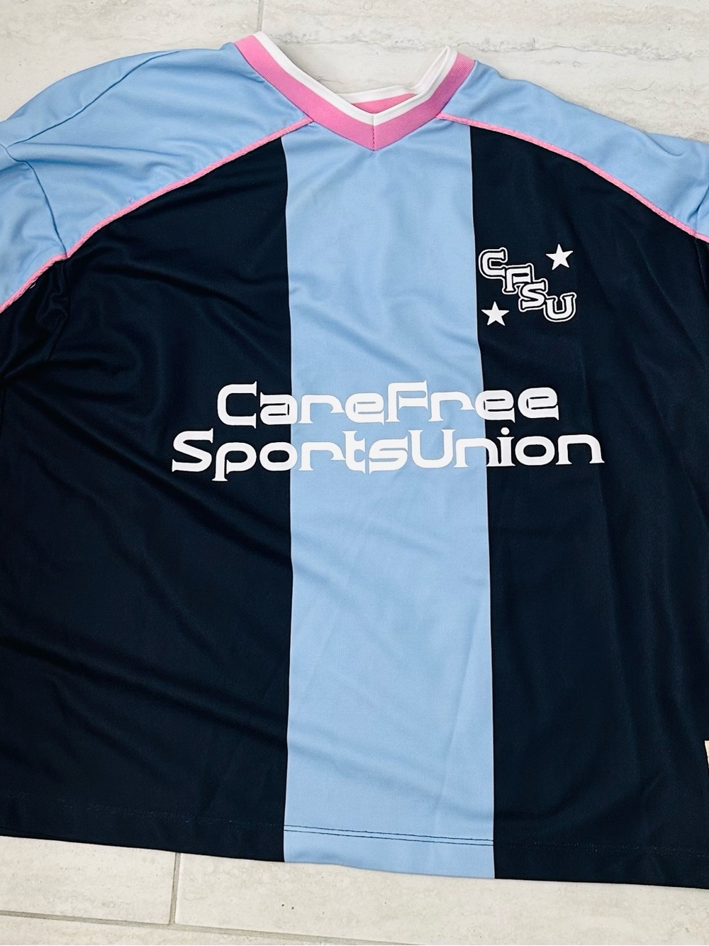 ZARA CareFree SportsUnion CFSU Soccer Jersey - Light Blue & Navy
